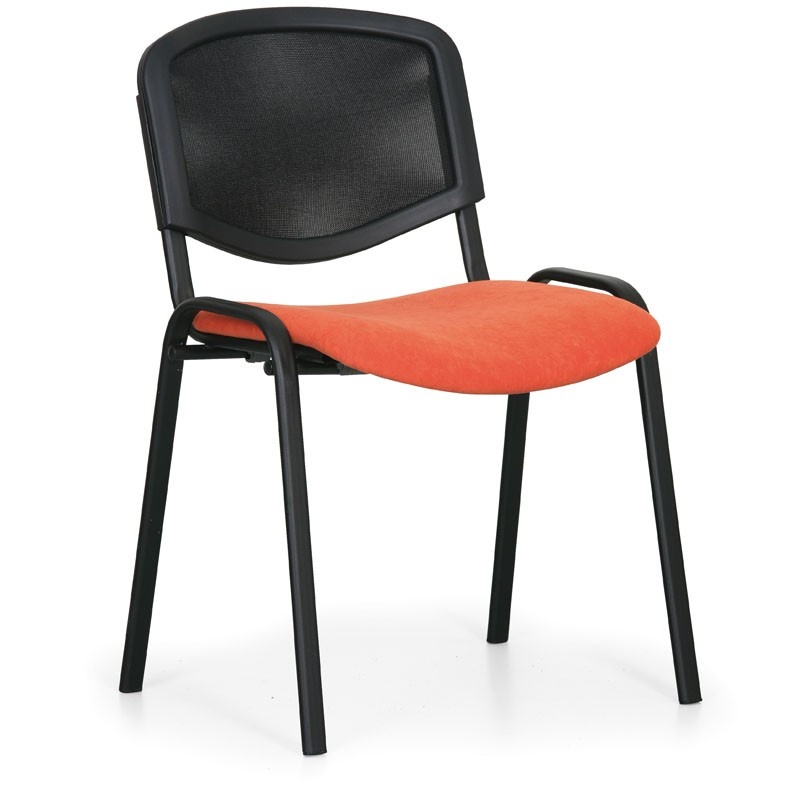 Židle čalouněná - oranžový sedák